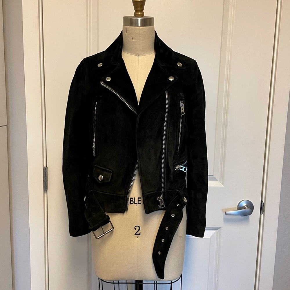ACNE SUEDE MOCK LEATHER JACKET